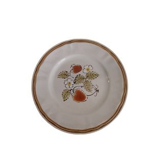Vintage Berries N' Cream hand painted saucer dish